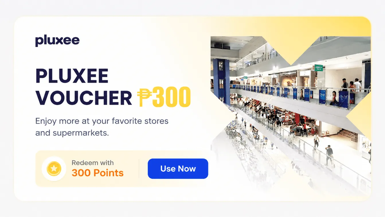 Pluxee ₱300 reward card in the Novaluxia voucher mall, priced at 300 points